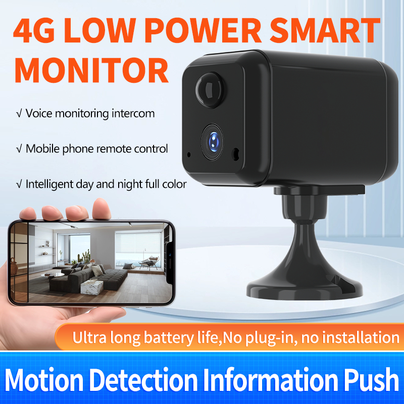 V360 pro 8MP กล้องขนาดเล็ก แบตเตอรี่ในตัว 4G SIM/WIFIกล้องวงจรปิดกลางคืนภาพสี เสียงสองทาง การบันทึกมุมกว้าง กล้องในร่ม