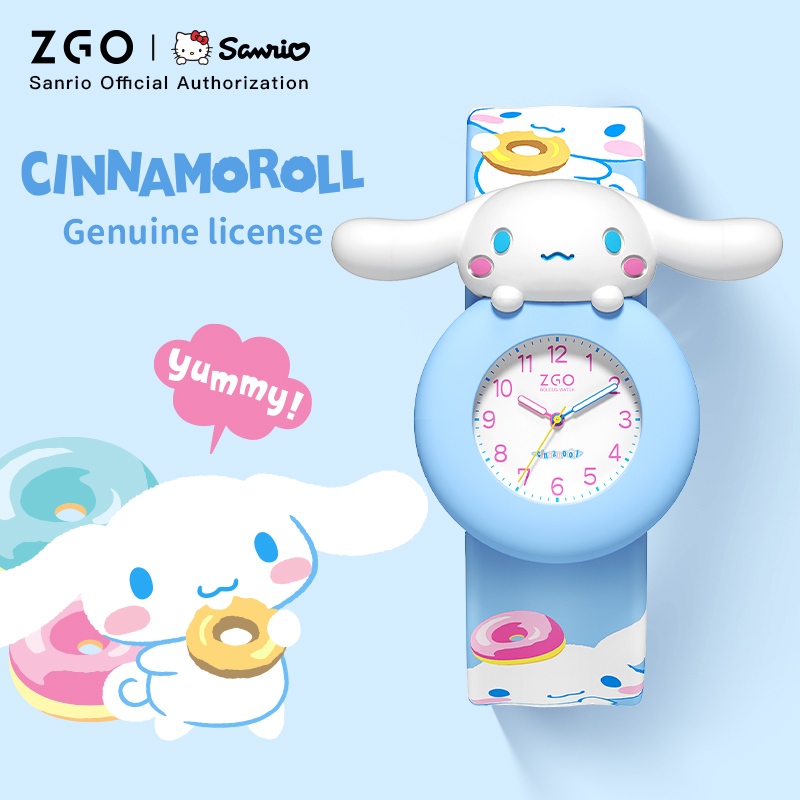 Zgo x Sanrio Big Ear Dog นาฬิกาเด็ก Pop Ring กันน้ํา 5 ~ 12 ปีนาฬิกาเด็กผู้หญิง 307