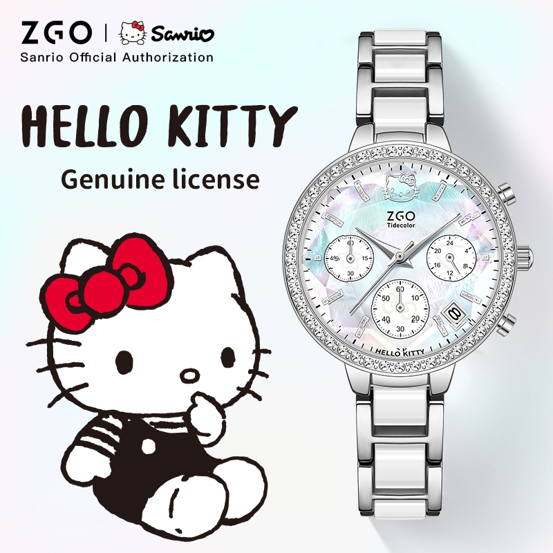 ZGO x Sanrio HelloKitty Watch Women 's High-value Niche Light Luxury Ladies Watch 2185