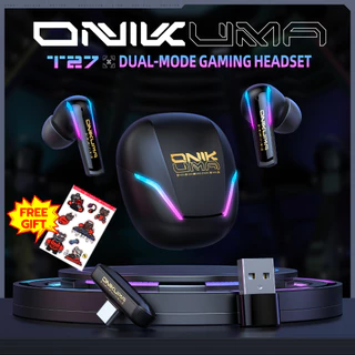 ONIKUMA T27 บลูทู ธ 5.3 ในหูหูฟังเกมมิ่งสามโหมดการเชื่อมต่อสำหรับการเชื่อมต่อแบบไร้สายสำหรับการใช้งานคอมพิวเตอร์