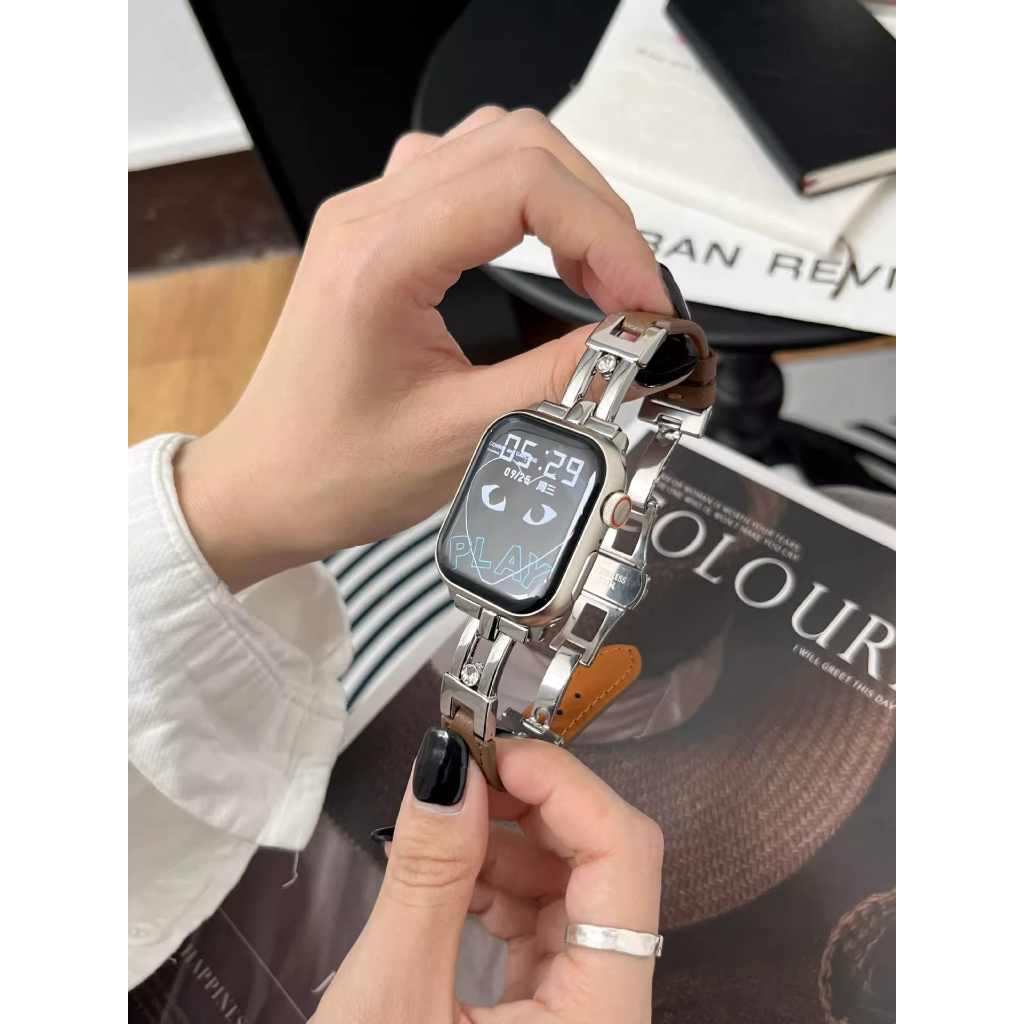 Creative หนังสายนาฬิกาสําหรับ iwatch Serie 10 9 8 7 6 SE 5 4 3 2 1 แฟชั่นสําหรับ Apple Watch Band 49 มม.44 มม.45 มม.41 มม.40 มม.38 มม.42 มม.