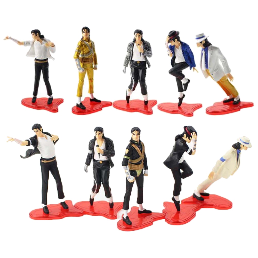 5 ชิ้น/เซ็ต Michael Joseph Jackson MJ Action Figure เต้นรํา MJ PVC ตุ๊กตา Smooth Criminal Moonwalk King of Population Pose Pace ของเล่นสําหรับเด็ก