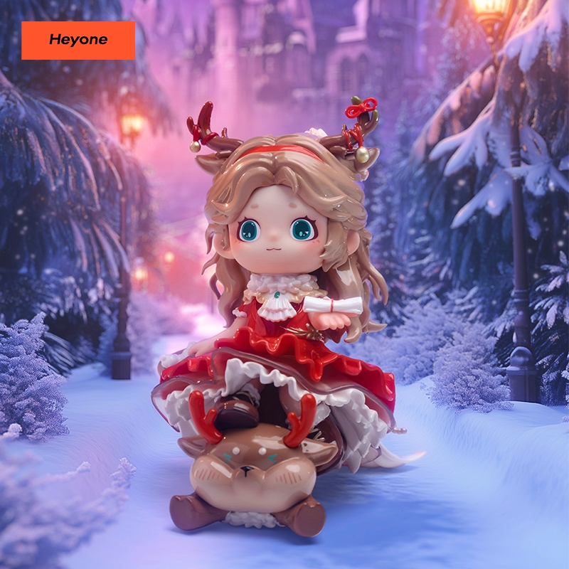 Heyone-joy Christmas Secret Ball Series Mystery Box Blind Box Action รูปน่ารักของขวัญ