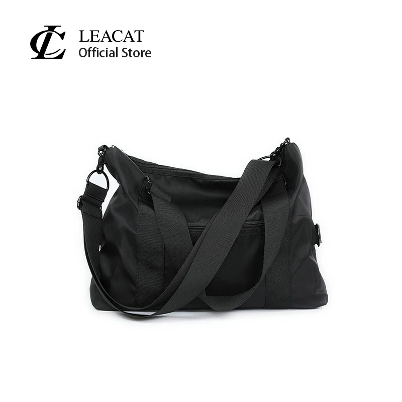 Leacat กระเป๋าถือ กระเป๋าสะพายไหล่ ผ้าไนล่อน ทรงโท้ท ขนาดใหญ่ จุของได้เยอะ น้ําหนักเบา สําหรับผู้ชาย