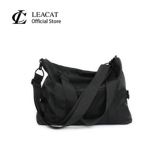 Leacat กระเป๋าถือ กระเป๋าสะพายไหล่ ผ้าไนล่อน ทรงโท้ท ขนาดใหญ่ จุของได้เยอะ น้ําหนักเบา สําหรับผู้ชาย