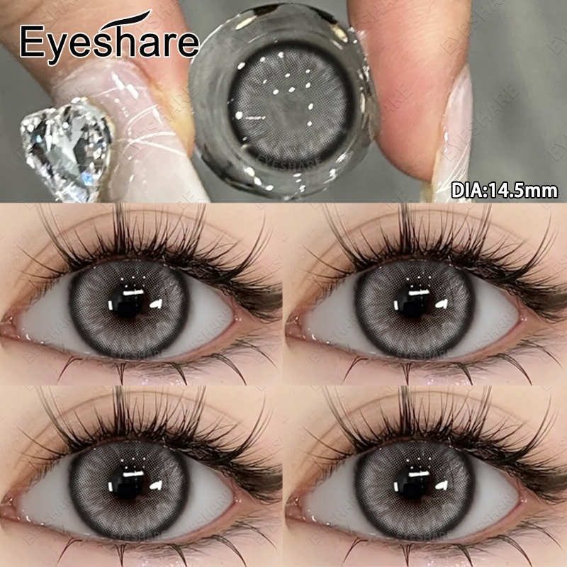 ค่าสายตา0.0~-600 Diamond คอนแทคเลนส์สายตาสั้น เทา สีน้ำตาล บิ๊กอาย ธรรมชาติ รายวัน ส่งไวจากไทย