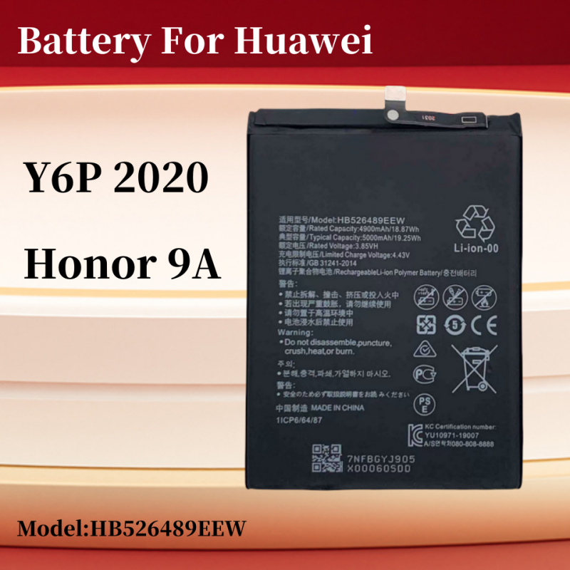 แบตเตอรี่ Battery for HUAWEI Y6P 2020 / Y7A / Honor 9A Bateri HB526489EEW