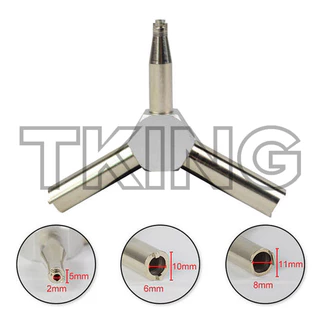 Tking P1/P4/N1/X1/2011/M/-1911 ทางเข้าวาล์วกุญแจถอดชิ้นส่วนประกอบเครื่องมือสามเหลี่ยมประแจวาล์วลมกุญแจสามเหลี่ยม MST ยูนิคอร์น g341911 เครื่องมือถอดประกอบ