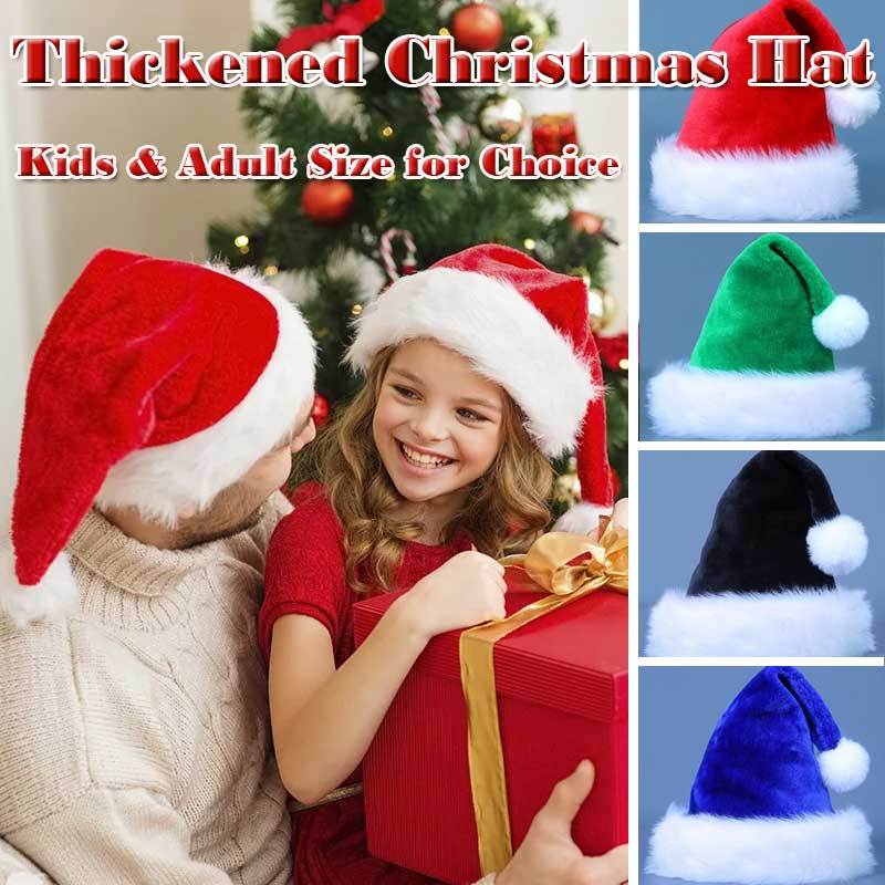 ปีใหม่ 2025 ตุ๊กตาคริสต์มาสหมวกผู้ใหญ่เด็กตกแต่งคริสต์มาสสําหรับบ้าน Xmas Santa Claus ของขวัญฤดูหนาวที่อบอุ่นหมวก Navidad Noel