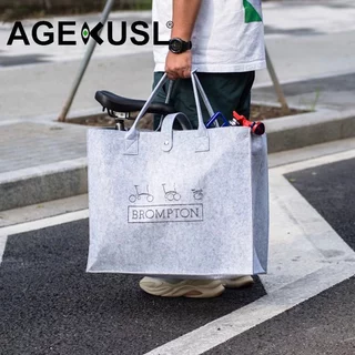 Agekusl 16 นิ้วกระเป๋าขนส่งจักรยานโหลดกระเป๋าถือแบบพับได้สําหรับ Brompton Pikes Royale Camp Crius Trifold จักรยานพับ