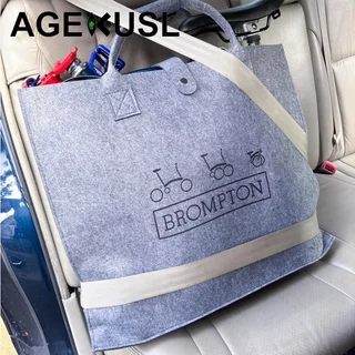 Agekusl 16 นิ้วกระเป๋าขนส่งจักรยานโหลดกระเป๋าถือแบบพับได้สําหรับ Brompton Pikes Royale Camp Crius Trifold จักรยานพับ