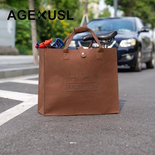 Agekusl 16 นิ้วกระเป๋าขนส่งจักรยานโหลดกระเป๋าถือแบบพับได้สําหรับ Brompton Pikes Royale Camp Crius Trifold จักรยานพับ