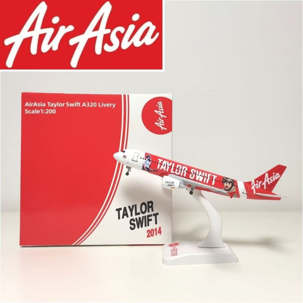 Taylor Swift เครื่องบินรุ่นรอบดาวคอลเลกชันของขวัญที่ระลึก AirAsia Taylor Swift A320 Livery