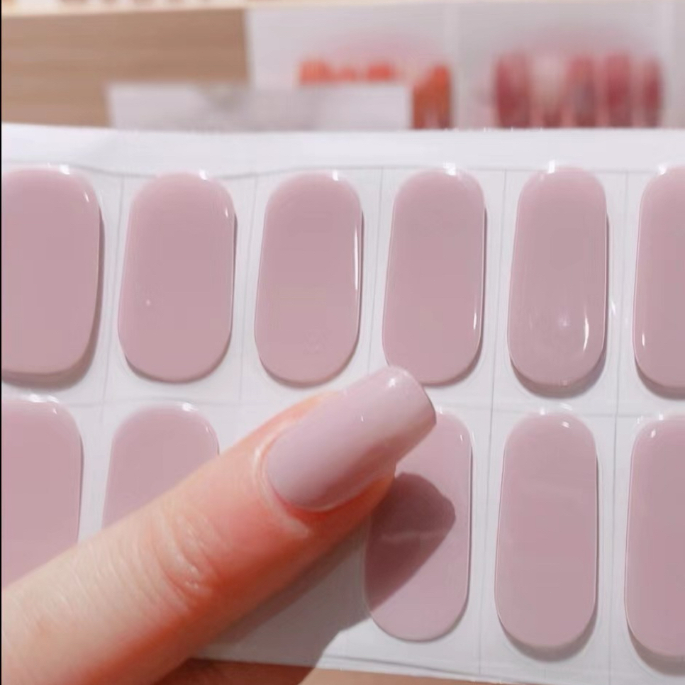 20สติ๊กเกอร์สติ๊กเกอร์ติดเล็บควบแน่น ยูวี สติ๊กเกอร์ติดเล็บสีทึบรุ่นที่สองโคมไฟอบไวน์กึ่งสุกสีแดงสีนู้ดสีเงินส่องไฟแต่งเล็บสติกเกอร์ต้องการอบ