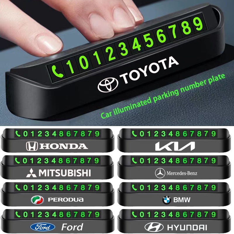 รถ โทรศัพท์มือถือที่จอดรถชั่วคราว โทรศัพท์มือถือ ย้ายแผ่นหมายเลขรถ ตกแต่งรถ เหมาะสําหรับรถทุกรุ่น