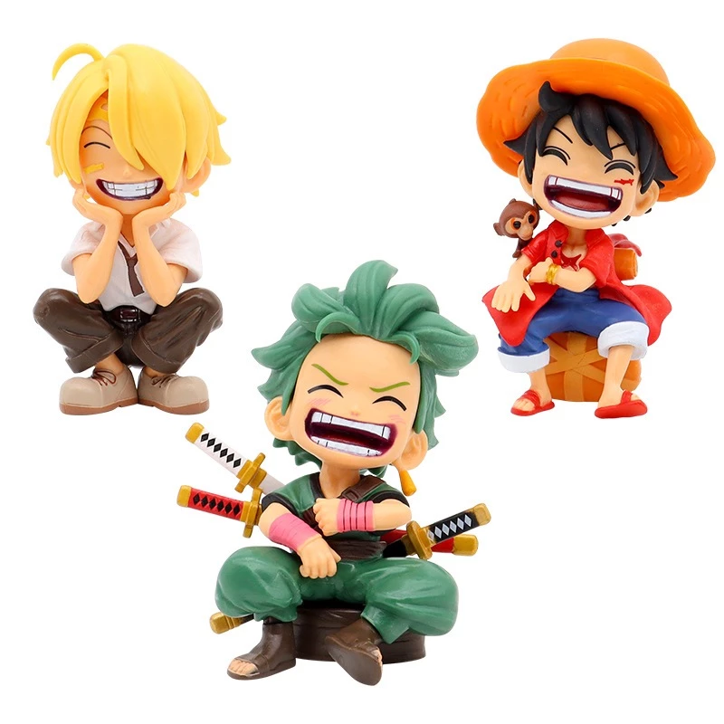 5 รูปแบบ Q รุ่น One Piece ตัวเลข Luffy Sanji Zoro 12 ซม.อะนิเมะรูป PVC ของเล่นตุ๊กตาตกแต่งเด็กคริสต์มาสของขวัญ thumbnail 4