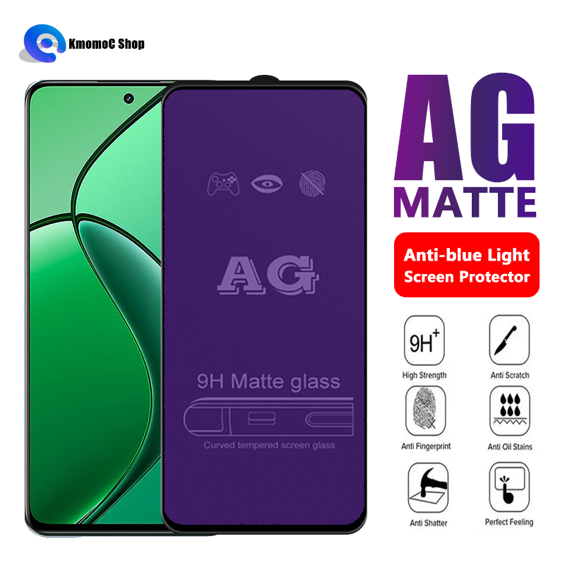 ฟิล์มกันรอยหน้าจอ เนื้อแมตต์ ป้องกันแสงสีฟ้า สําหรับเล่นเกม Realme 13 12 11 10 9 9i 8 7 7i 6 6i 6s 5 5i 5s 3 Pro Plus Narzo 50a Prime 20 Q 4G 5G