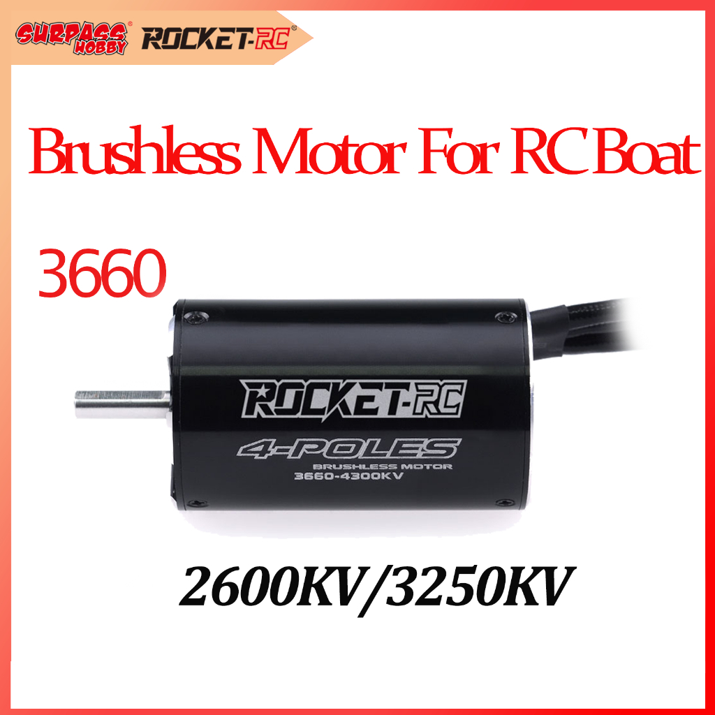 Surpass HOBBY Rocket-RC 3660 2600KV 3250KV RC เรือBrushless Sensorless มอเตอร์ 4 เสามอเตอร์กันน้ําสํ