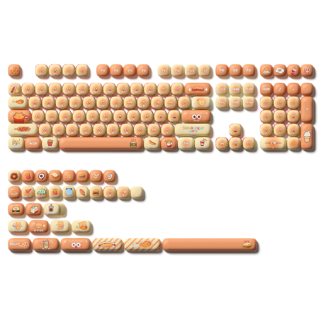 Xvx McDonalds MOG Profile Dye-Sub PBT Keycap Set 139 คีย์