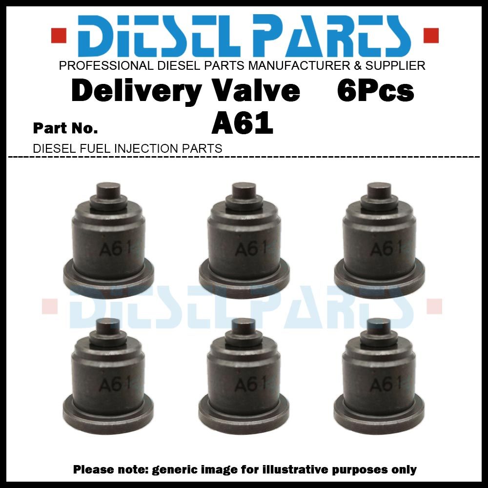 6ชิ้นปั๊มฉีดความดันวาล์วจัดส่งวาล์ว ก61 131110-8020 9413610351 สําหรับ Komatsu PC200 S6D102