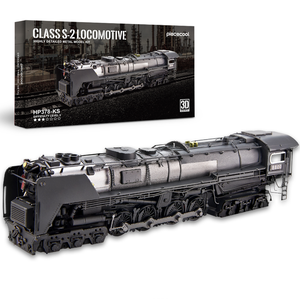 Piececool 3D Metal Model Kit สําหรับผู้ใหญ่, Class S-2 Locomotive Metal Trains Model Kits,ของขวัญที่