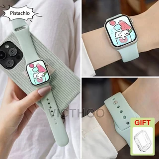 สายรัดซิลิโคนอ่อนนุ่มสําหรับ iWatch Series 11/10/9/8/7/6/5/4/3/SE/Ultra 49mm 46mm 45mm 44mm 42mm 41mm 40mm 38mm