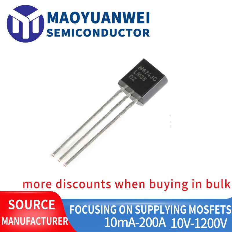 10 ชิ้น LM35 LM35DZ/TO-92 เซ็นเซอร์อุณหภูมิ LM35D เซ็นเซอร์เดิมนําเข้า/การผลิตในประเทศ