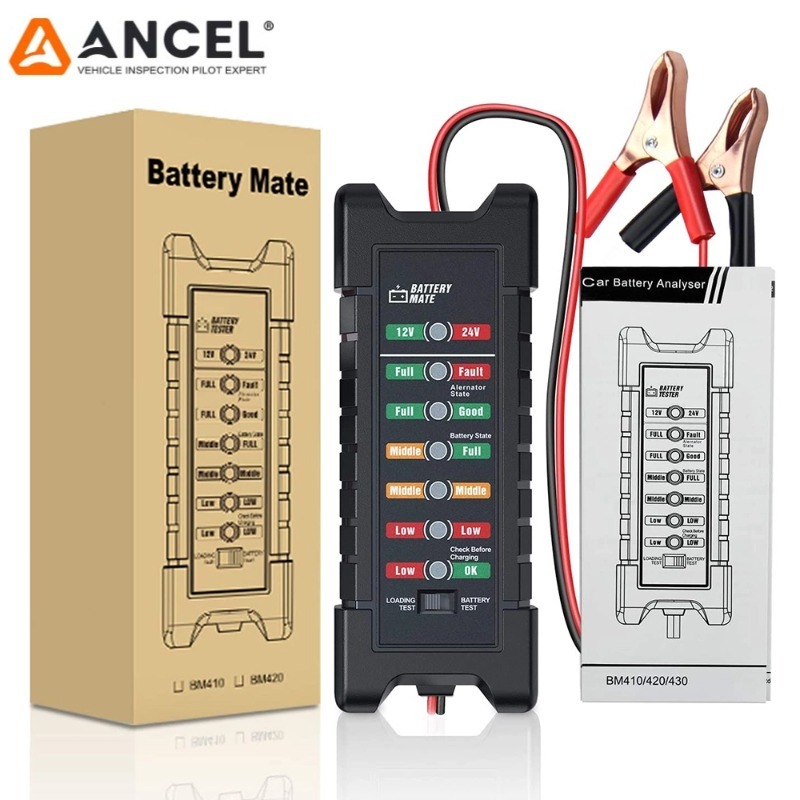 ANCEL BM310 & BM410 12V/24V Car Battery Tester Digital Car Battery Analyzer Battery Health Analyzer 