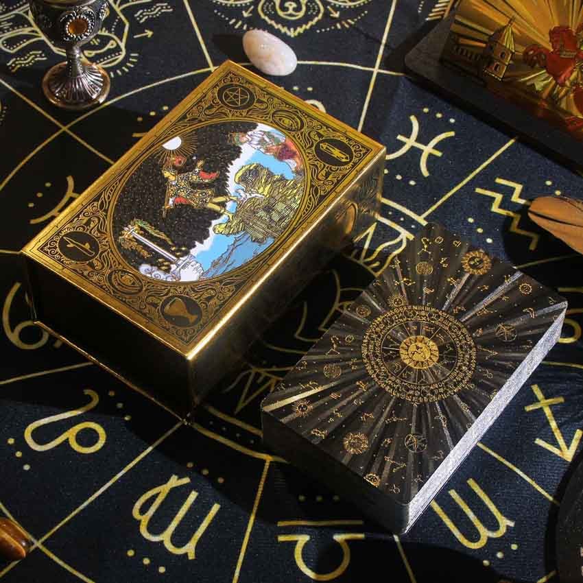 Pvc กันน้ํา Panorama Tarot 12x7 cm Paper Manual Card Game