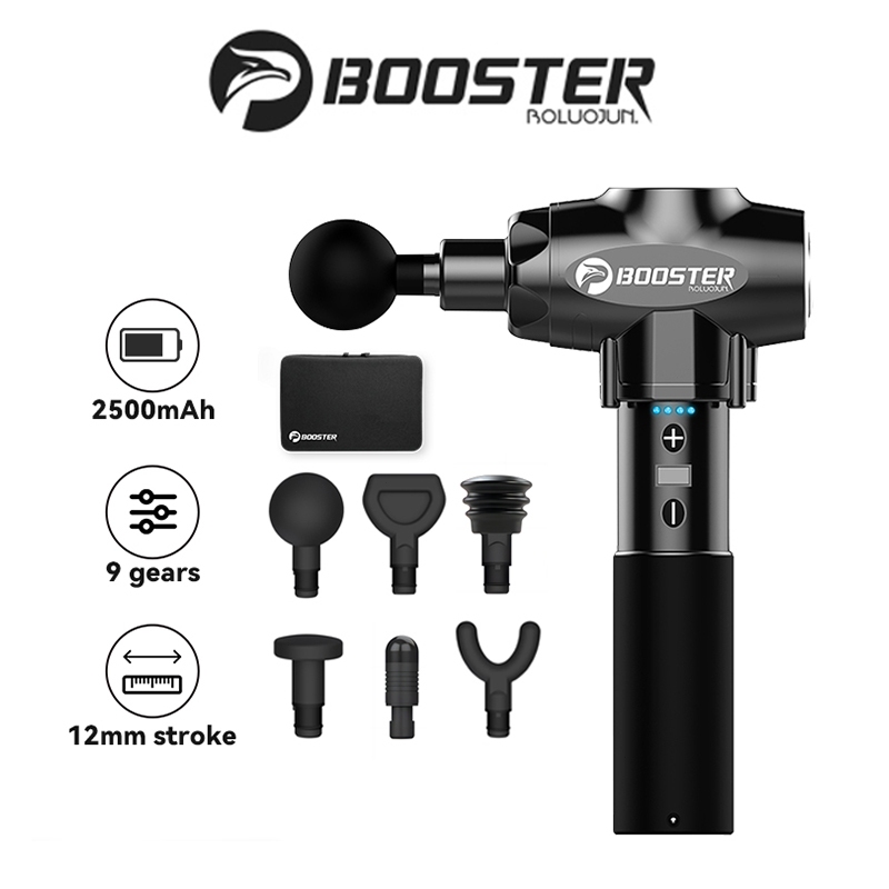 Booster E ปืนนวดกล้ามเนื้อ 9 ระดับ 2500mAh ผ่อนคลายกล้ามเนื้อ