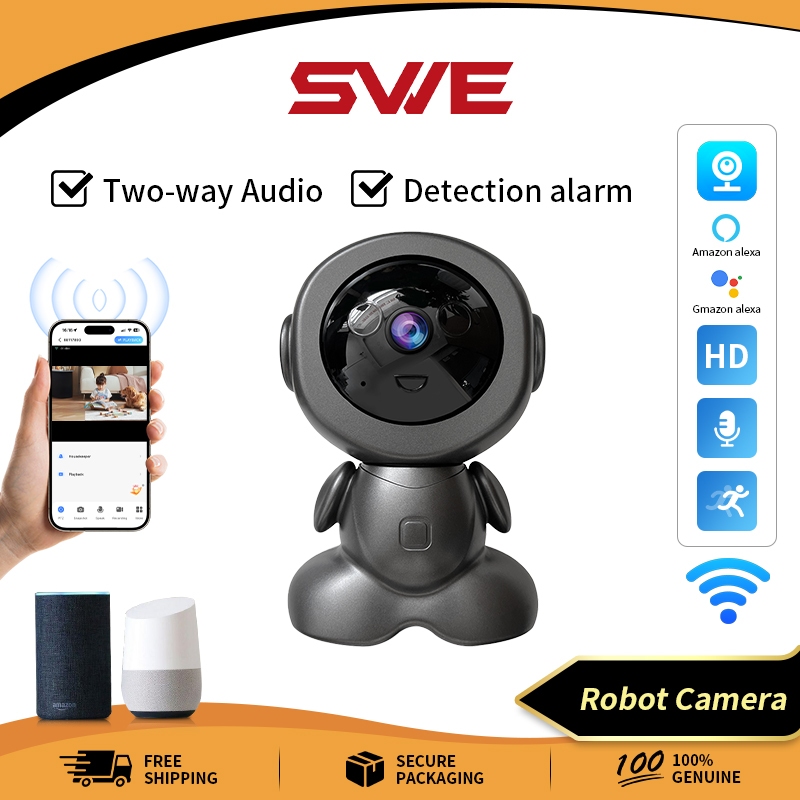 Swe พร้อมสต็อก Calling กล้องวงจรปิดอัจฉริยะพร้อมหน้าจอ LCD วิดีโอคอลโทรศัพท์ดูเสียงสองทาง Baby monitor การตรวจจับการเคลื่อนไหวกล้องวงจรปิดในร่มไร้สาย HD 1080P Full Color Night Vision lp