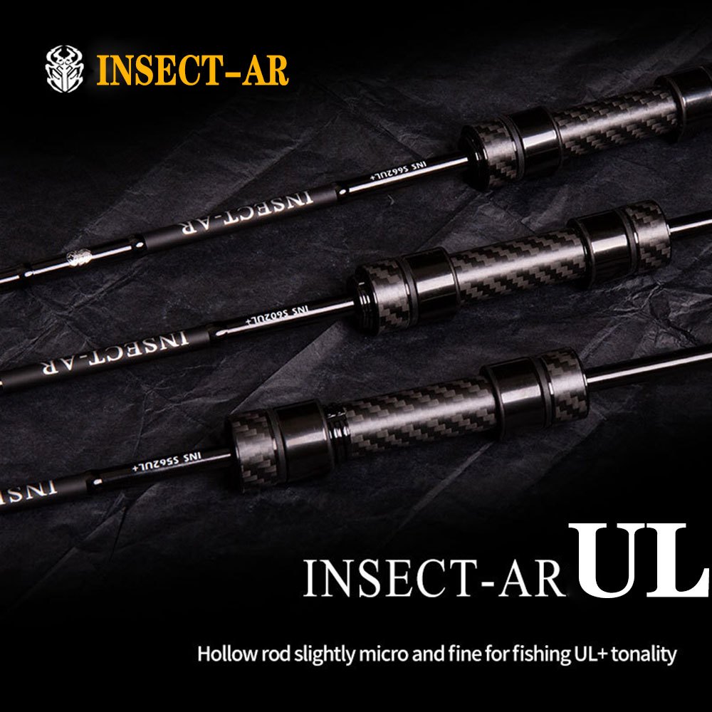 INSECT-AR Fast Action UL ตกปลา Rod 1.5 M-1.98M คาร์บอนไฟเบอร์เซรามิคคู่มือแหวนความไวสูง  30T High Ca