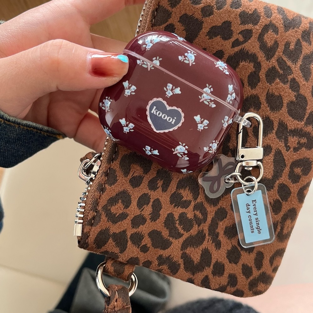 หูฟังเคสบลูทูธเข้ากันได้สําหรับ AirPods 4(2024) 1/2 Pro(2019) 3 Pro2(2022) เคส IMD ดอกไม้ฝรั่งเศสพร้อมสายรัด “French floral”