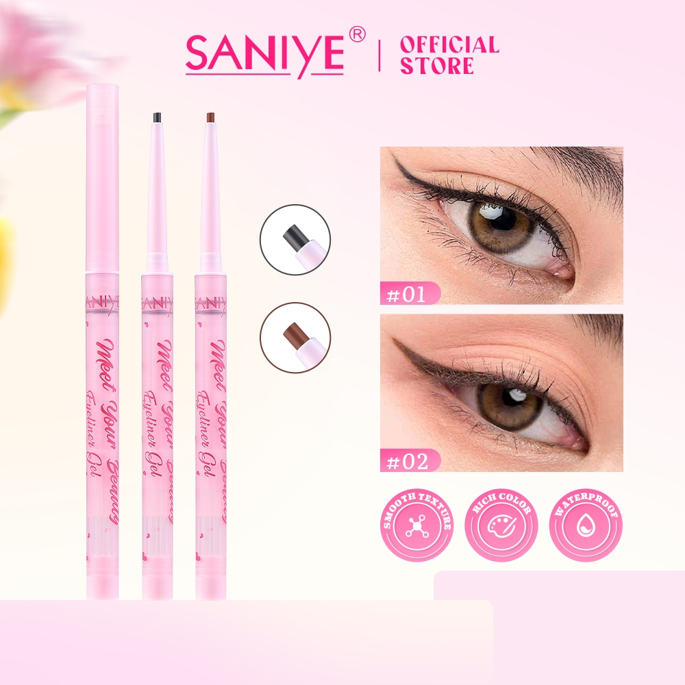 Saniye Eyeliner Pencil Black Brown Gel Eyeliner Pencil Silky Smooth Waterproof M255