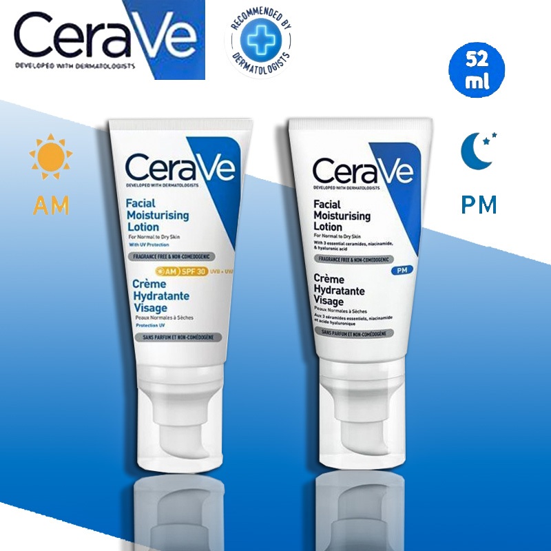 Cerave Facial Moisturising Lotion SPF 30 AM+PM 52ml สูตรสำหรับผิวธรรมดาถึงผิวแห้ง