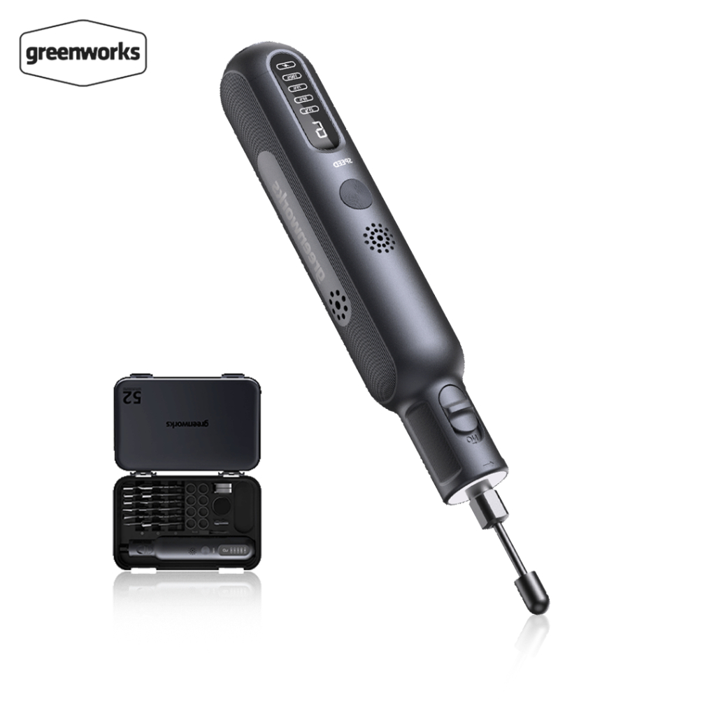 Greenworks ไขควงไฟฟ้า 4V พร้อมไฟ LED 300RPM มอเตอร์แม่เหล็ก ชาร์จ Type-C