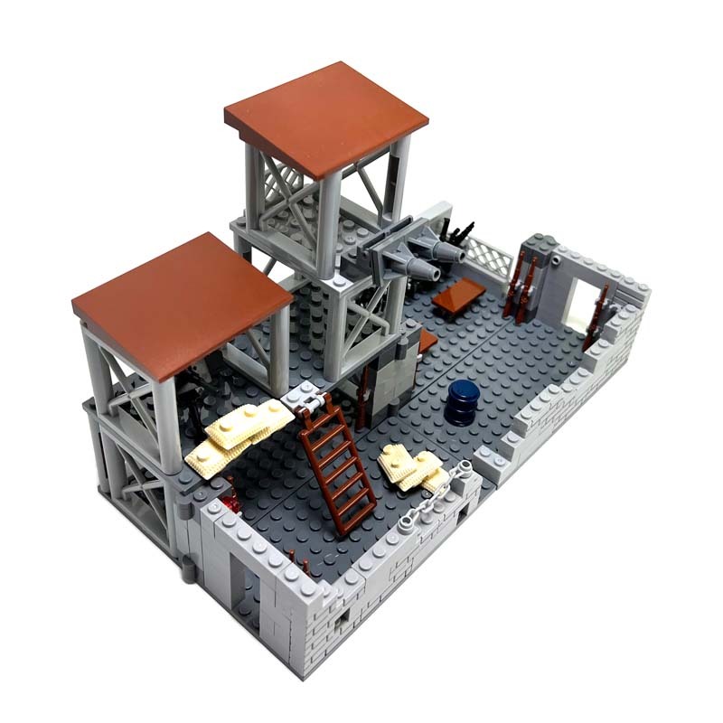 Moc ทหาร Watchover ชุด Building Block เปลี่ยน Bunker ทหาร Sentry โพสต์ประกอบอิฐ DIY เด็กคริสต์มาสของขวัญ