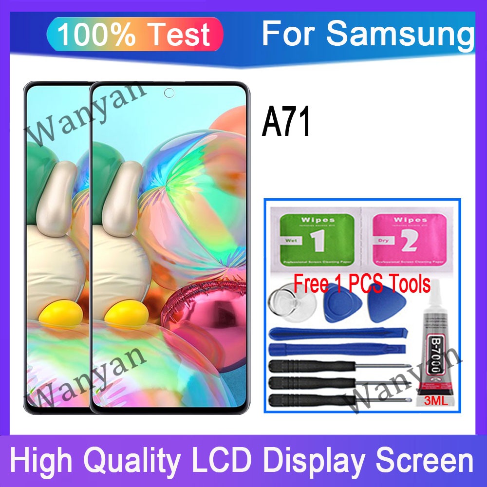 หน้าจอ LCD Samsung Galaxy A71 จอแสดงผล LCD Touch พร้อมการเปลี่ยนเฟรม