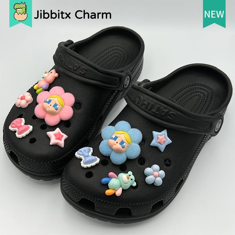Jibbitx สีชมพู 5 ชิ้นแฟชั่น Clog Jibbitz Charm สร้างสรรค์น่ารักการ์ตูนรูปแบบที่มีสีสัน DIY Jibbits รองเท้าหัวเข็มขัด/รองเท้า Charm/ปุ่มบล็อก