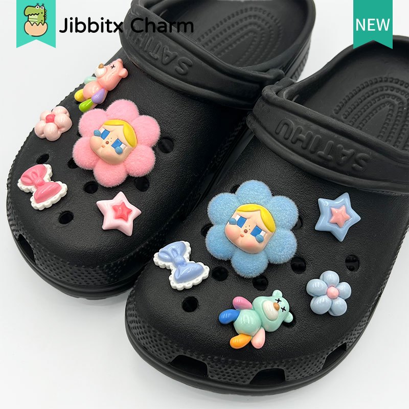 Jibbitx สีชมพู 5 ชิ้นแฟชั่น Clog Jibbitz Charm สร้างสรรค์น่ารักการ์ตูนรูปแบบที่มีสีสัน DIY Jibbits รองเท้าหัวเข็มขัด/รองเท้า Charm/ปุ่มบล็อก