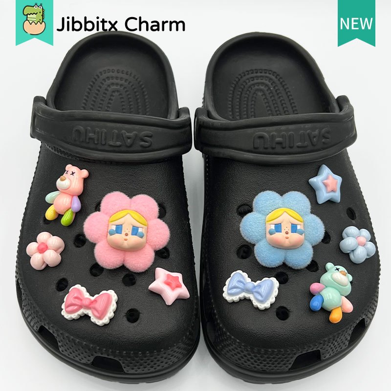 Jibbitx สีชมพู 5 ชิ้นแฟชั่น Clog Jibbitz Charm สร้างสรรค์น่ารักการ์ตูนรูปแบบที่มีสีสัน DIY Jibbits รองเท้าหัวเข็มขัด/รองเท้า Charm/ปุ่มบล็อก