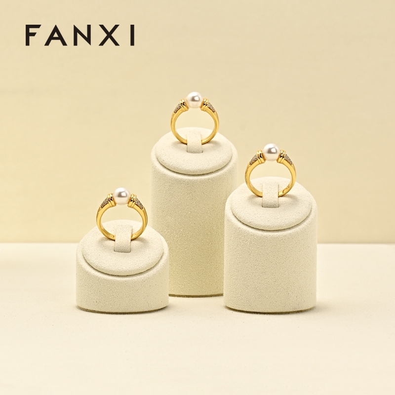 Fanxi 3 ชิ้นชุดเครื่องประดับแหวนขาตั้งจอแสดงผลผู้ถือเครื่องประดับจัดเก็บขาตั้งจอแสดงผลผู้ถือ Rack J007