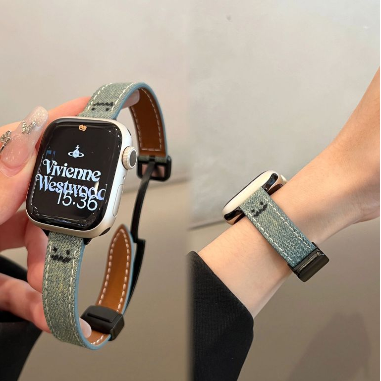 Luxur Retro คาวบอยสําหรับ iWatch Band Series 10 9 8 7 6 5 4 se 3 Magnetic Attraction สําหรับ iWatch 49 มม.45 มม.38 มม.40 มม.41 มม.42 มม.44 มม.
