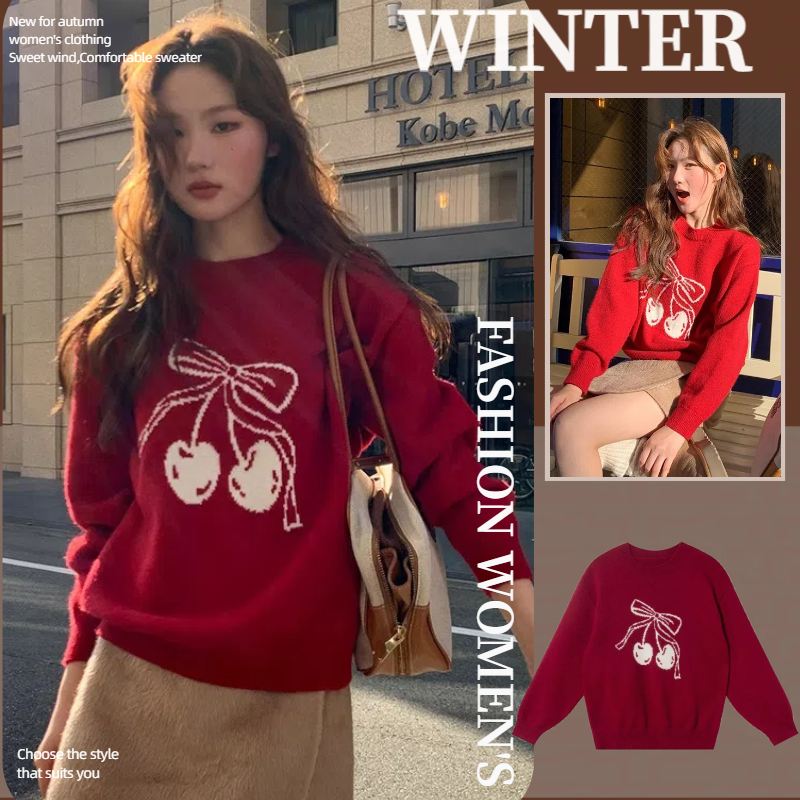 NZN เสื้อกันหนาวกันหนาวสไตล์เกาหลี เสื้อถักไหมพรมแขนยาวผูกโบว์ผูกเชือก