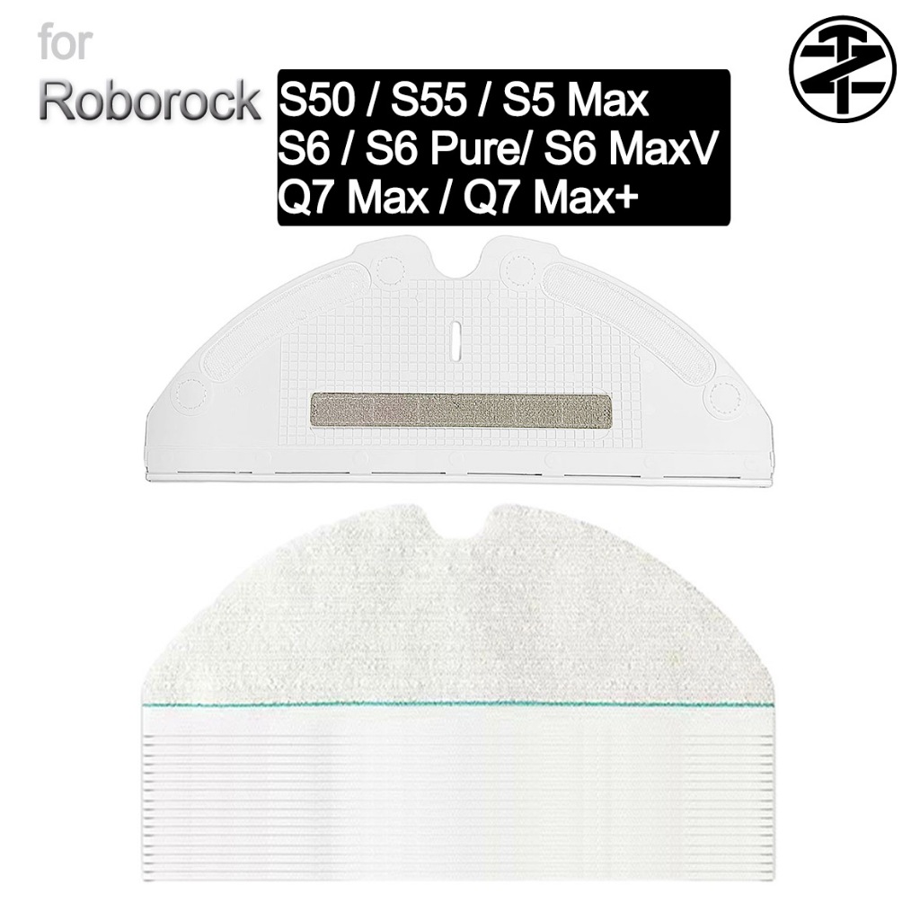 Roborock S50, S55, S5 Max, S6, S6 Pure, S6 MaxV, Q7 Max, อุปกรณ์เสริม Q7 Max+: แผ่นถูพื้นแบบใช้แล้วท