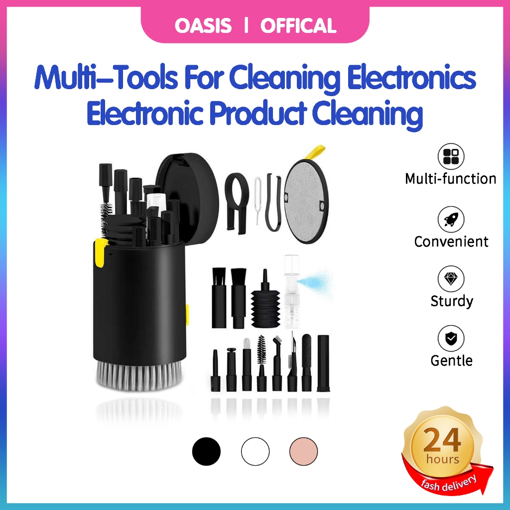 [คุณภาพสูง] 20-ใน-1 ชุดเครื่องมือทําความสะอาดอเนกประสงค์ชุดทําความสะอาดสําหรับคอมพิวเตอร์/กล้อง/หูฟัง/อิเล็กทรอนิกส์รุ่นหนา