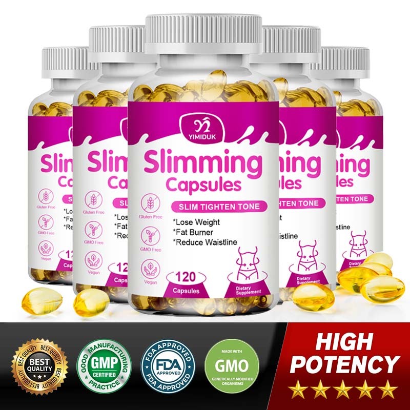 Yimiduk Slimming capsule supercharge ลดน้ําหนัก&ลดอาการท้องอืด&เผาผลาญไขมัน อาหารเสริม 120 นับ