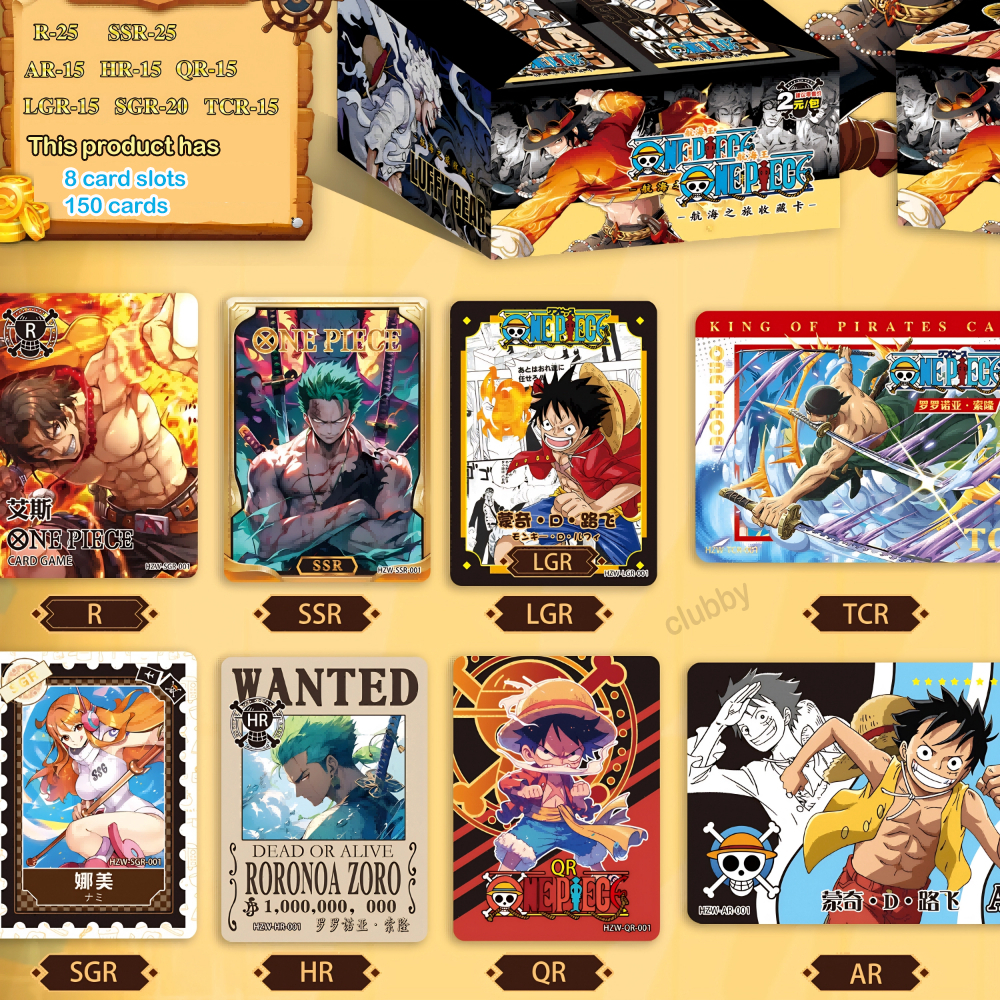 1 แพ็คการ์ด One Piece Zoro Sanji Luffy Nami tcg Trading Card เกมของขวัญปีใหม่ - รูปที่ 3