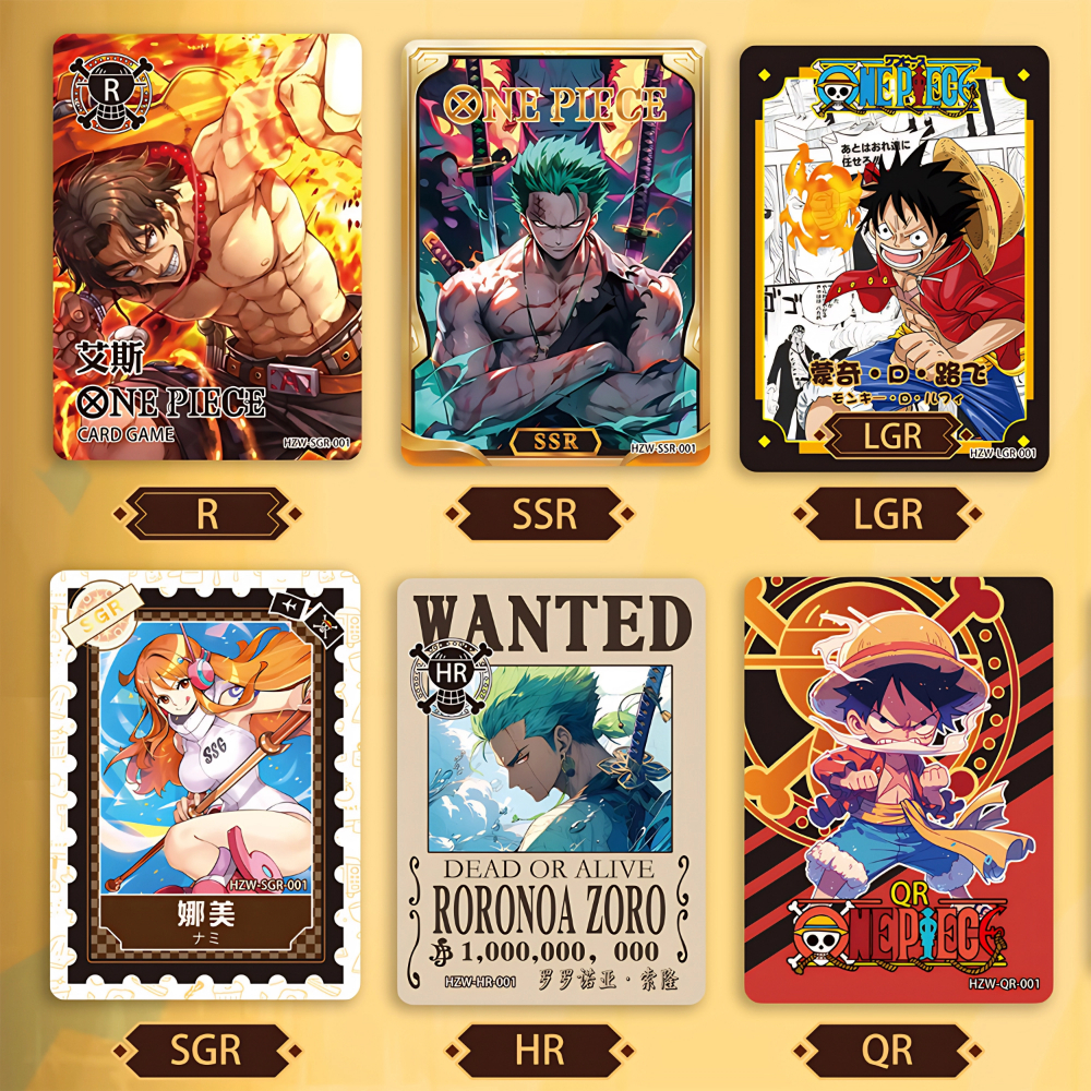 1 แพ็คการ์ด One Piece Zoro Sanji Luffy Nami tcg Trading Card เกมของขวัญปีใหม่ - รูปที่ 4