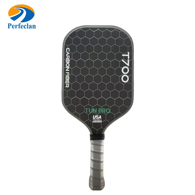 Perfeclan ไม้พิคเคิลบอล Pickleball Ball Paddle T700 คาร์บอนไฟเบอร์ 16 มม.หนา Anti Slip Breathable Gripping น้ําหนักเบา Pickleball Racquet สําหรับการฝึกอบรมเล่น